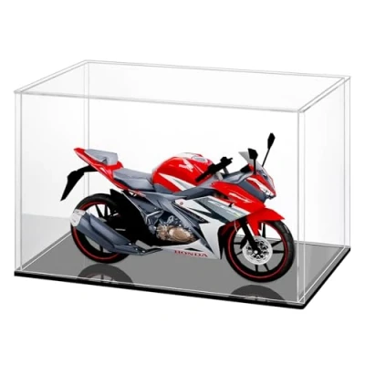 Immagine di Vetrina in Acrilico Trasparente, Teca Plexiglass Cubo Contenitori Scatola Espositiva per Modellismo, Collezionismo, Statuette (30x20x15 cm)
