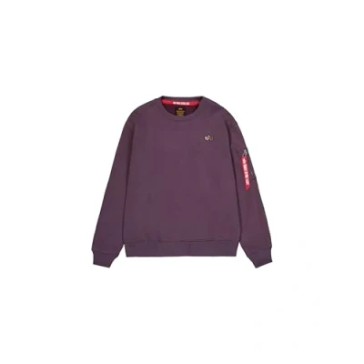Immagine di Alpha Industries 3D Small LOGO Felpa, Uomo, Taglia: Large, Plum