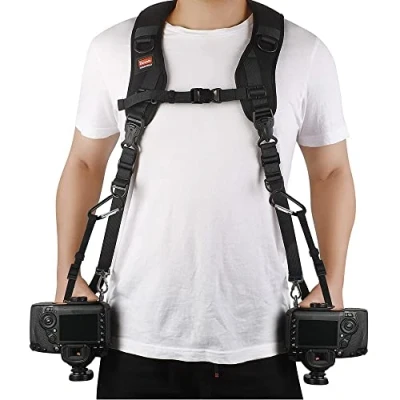 Immagine di ZTO Ztowoto Cinghia per fotocamera Doppia tracolla regolabile a sgancio rapido Tether Strap e di sicurezza DSLR SLR Camera (ztowoto 1)