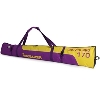Immagine di Brubaker Ski Borsa &#039;Carver PRO 2.0&#039; Sacca da Sci Colore Viola/Giallo 170 cm