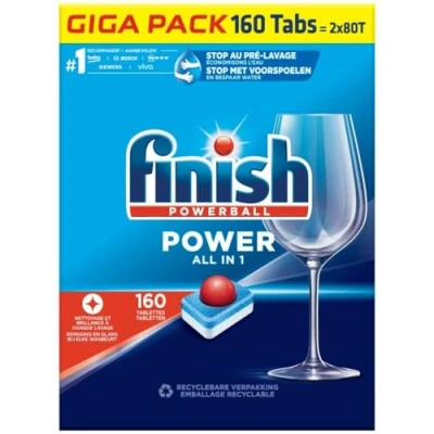Immagine di Finish Compresse per lavastoviglie Power All in 1, regolari, 160 pezzi
