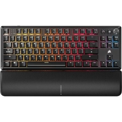 Immagine di Corsair K70 CORE TKL WIRELESS RGB Tenkeyless Tastiera meccanica da gioco Switch lineari v2 rossi pre lubrificati MLX Red Isolamento acustico Copritasti ABS a doppio colpo QWERTY NA