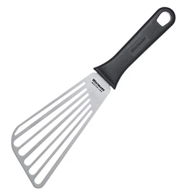 Immagine di Westmark Spatola da grill professionale, Dritta, Flessibile, Con fessure, Dimensione lama: 8,5 x 16,5 cm, Lunghezza: 29,5 Acciaio inox/Plastica, Master Line, Nero/Argento, 13352270