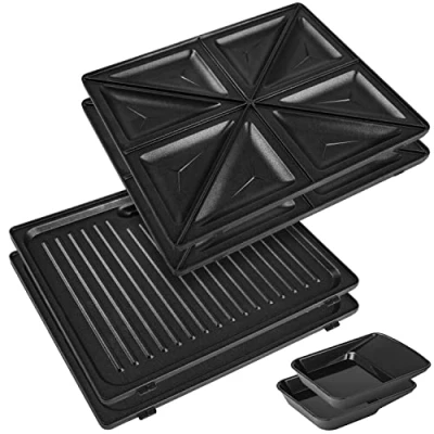 Immagine di Duronic SM60SP Piastre per WM60 Macchina waffle 2 grigliare toast intercambiabili Piastra panini
