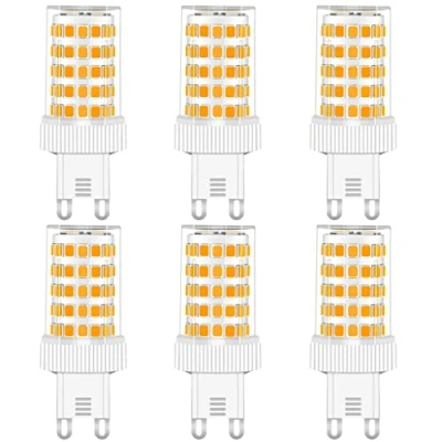 Immagine di Lampadina LED G9 10W Equivalente 50W 100W Lampada Alogena, 800LM, Bianco Caldo 3000K, 220 240V, Non Dimmerabile, Nessun Sfarfallio, Risparmio Energetico, per Lampadari, Plafoniere e Applique, 6 Pezzi
