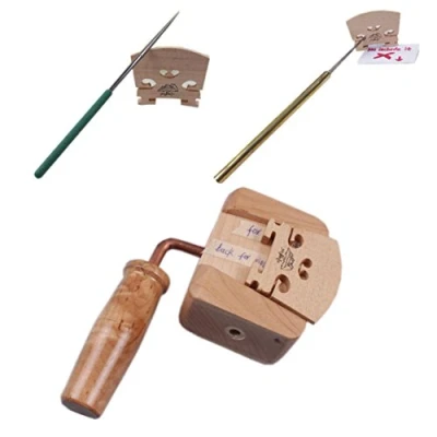 Immagine di Yinfente violino ponte Hold morsetto strumenti coltello cutter string slot File Liutaio Guitar Tool (clamp &amp; Knife file) Clamp +