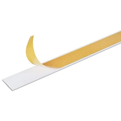 Immagine di Alberts 433598 Barra piatta, autoadesiva, alluminio, bianco, 1000 x 20 2 mm