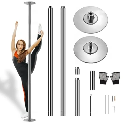 Immagine di SereneLife Palo Pole Dance Professionale, Portatile e Rimovibile, Alta Qualità, Regolabile, Ideale per Allenamenti Esercizio