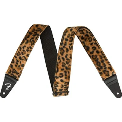 Immagine di Fender, WILD ANIMAL PRINT STRAPS, Leopard Tracolla in poliestere per chitarra, Larghezza 5cm, Colore