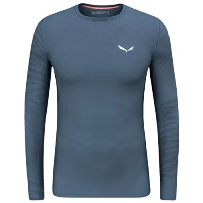 Immagine di Salewa Cristallo Warm Amr M L/S Tee. Maglia a Maniche Lunghe, Denim Scuro, XL Uomo
