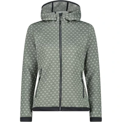 Immagine di CMP Giacca da donna in pile Knit Tech con cappuccio fisso, Mineral Bianco, 40