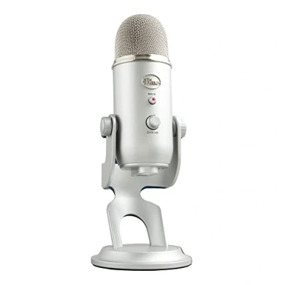 Immagine di Blue Yeti Microfono USB per Registrazione, Streaming, Gaming, Podcasting su PC e Mac, Mic a Condensatore Laptop o Computer, Effetti VO!CE, Stand Regolabile, Plug and Play Argento