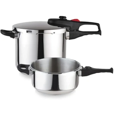 Immagine di Magefesa Praktika Plus, Set di 2 pentole a Pressione, in Acciaio Inox 18/10, 4 + 6 l