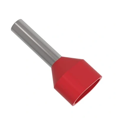 Immagine di AUPROTEC Puntalini isolati Twin 0,5 16 mm² Doppio Terminali a Bussola: 50 pezzi, 1.0 Rosso