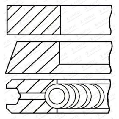 Immagine di GOETZE ENGINE 08 439100 10 Kit Fasce Elastiche 84 LAND ROVER: Discovery 4, CITROËN: C5 3