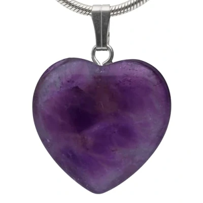 Immagine di Lebensquelle Plus ciondolo a forma di cuore con ametista, pietra preziosa, 2 x cm, occhiello, Gemma