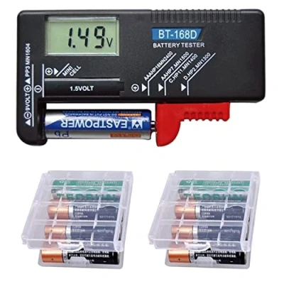 Immagine di GTIWUNG Tester Batteria Digitale LCD, per Batterie, Pile BT 168D, Tensione Universale AA/AAA/C/D 1.5V, PP3 9V e Batterie a Bottone, Ideale Uso Domestico