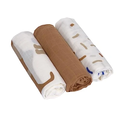 Immagine di Lässig Heavenly SOFT Swaddle L Little Mateys 3 PACK Unisex Coperta per neonati royal blue7multicoloured bambini, Taglia: One Size