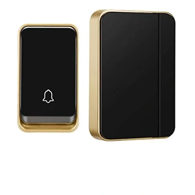 Immagine di 【Nessuna batteria richiesta】AURTEC Campanello Senza Fili da Esterno Impermeabile IP44,1 Trasmettitore Pulsante e 1 Ricevitori, 4 Volume Regolabile, 51 Suonerie (Nero)