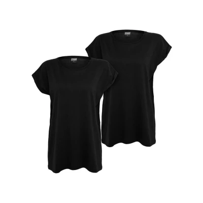 Immagine di Urban Classics Extended Shoulder 2PACK Tshirt basic, Donna, Taglia: XS, black