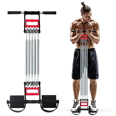Immagine di COVVY Pancia con Mano Gru Petto Espansore 3 in 1 su Bar Primavera Exerciser Elastico Si Tira La Corda a Casa Attrezzature per Il Fitness
