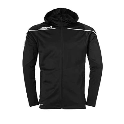 Immagine di uhlsport Stream 22 Track Hood Giacca, Unisex Bambini e Ragazzi, Schwarz/Weiß, 116