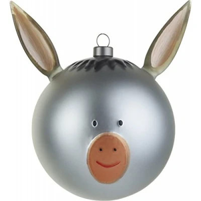 Immagine di Alessi AMJ13 5 Asinello Palla per Albero di Natale, Vetro Soffiato, Multicolore, 9.00x9.00x13.50 cm