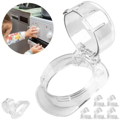 Immagine di manopole con fusibile per fornelli, confezione da 6, trasparenti, di comando Ø massimo 47 x 37 mm, distanza minima tra le 57 fornelli baby fuse