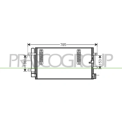 Immagine di PRASCO AD024C001 Condensatore con essiccatore 18 15 Alluminio 623 R 134a AUDI: A4 B8 Avant, A5 Coupe, Sportback