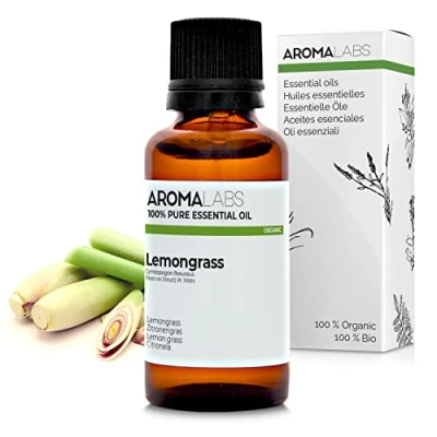 Immagine di Aroma Labs Lemon Grass BIO Olio Essenziale Chemiotipizato e Certificato AB 30 mL
