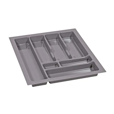 Immagine di ALUSFERA Portaposate da Cassetto 50cm Universale Organizer Cassetti Cucina Porta Posate Divisori per Durevole 430x490mm Argento