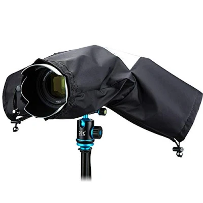 Immagine di JJC Copertura antipioggia per fotocamera Nikon Df D90 Z7 Z6 Z50 D780 D850 D810 D800 D610 D3500 D3400 D5600 D7500 Canon EOS 7D 5D 850D 800D 760D Sony A99II A77II DSLR Fotocamere Rain Coat Sleeve
