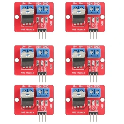 Immagine di 6 moduli driver MOSFET 3,3 V/5 V, PWM, uscita LED 0 24 V
