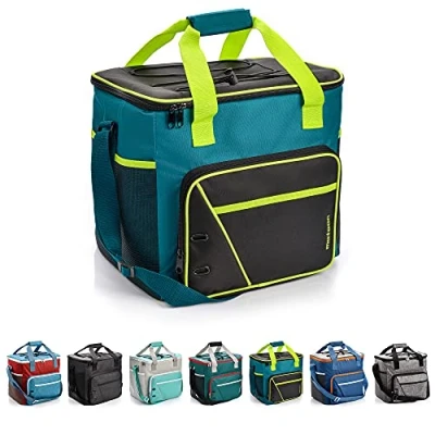 Immagine di Borsa Termica 30L per Attività All&#039;Aperto Campeggio Viaggi Picnic Barbecue Contenitore Isoterma Alimenti Mantenere con Tracolla