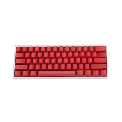 Immagine di YMDK Profilo OEM 61 ANSI copritasti in PBT spesso bianco per interruttori MX Tastiera meccanica (solo keycap)