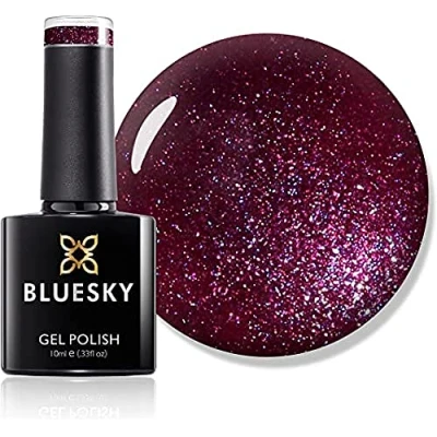 Immagine di Bluesky Smalto Per Unghie Gel, Perfect Purple, Lt81, Viola, Buio, Luccichio, Bagliore (Per Lampade Uv E Led) 10 Ml