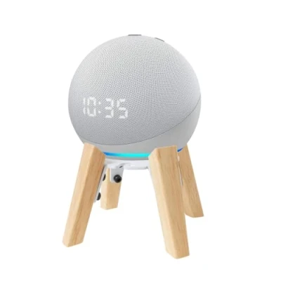 Immagine di shinar Spikes per altoparlanti Staffe compatibili supporti HomePod Mini e Dot 4/5 generazione staffa montaggio da scrivania regolabile (Dot 4 bianco)