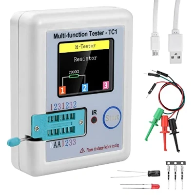 Immagine di DollaTek 1.8 Pollici Display colorato TFT Multifunzionale Tascabile retroilluminazione Transistor Tester LCR TC1 per diodo triodo condensatore resistore LW21