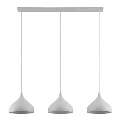 Immagine di lampada a sospensione &#039;Elamira&#039; dimmerabile (Moderno) colore Bianco, in Metallo ad es. Soggiorno &amp; Sala da pranzo (3 luci, E27) di Lindby sospensione, soffitto,