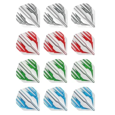 Immagine di RED DRAGON Hardcore Light Wings Pacchetto di Selezione Voli Dardo Standard Spessore Extra 4 Set per Confezione (12 Dart in Totale)