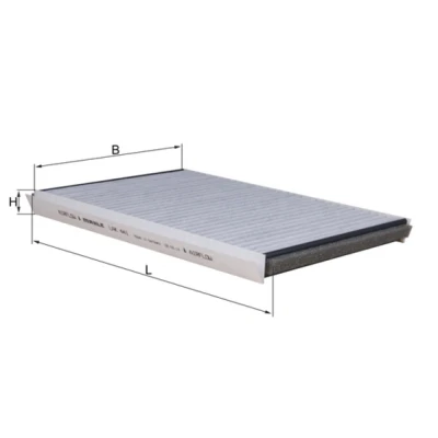 Immagine di MAHLE ORIGINAL LAK 441 Filtro abitacolo al carbone attivo 255,0 172 20,0 KIA: cee‘d II Hatchback, I Station Wagon