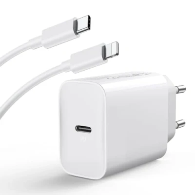 Immagine di Caricatore di ricarica Rapida for iPhone 14/14 Pro/14 Pro Max/14 Plus 13 12 11 SE XR X XS 8 7, iPad Air Mini, AirPods, 30 W USB C Carregatore Rapido con 2 M Cavo USBC Testa Parete Charger