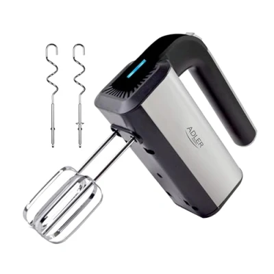 Immagine di ADLER AD 4225 frullatore manuale in acciaio inox, 800 W, robot da cucina, a 3 funzioni, mescolatore manuale, colore: Nero/Argento