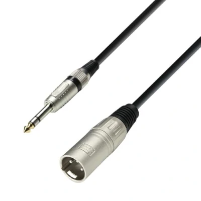 Immagine di Adam Hall Cables 3 STAR BMV 0100 Cavo bilanciato XLR maschio x Jack TRS 1 m
