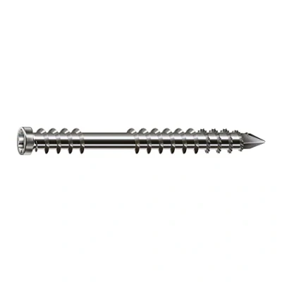 Immagine di SPAX Viti per terrazze, 5 x 50 mm, 180 pezzi, filettatura di fissaggio, testa cilindrica, T STAR plus T25, CUT, in acciaio inox A2 800000276583