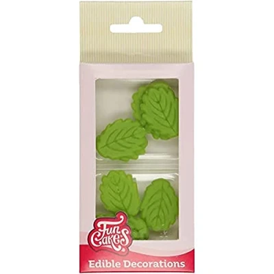 Immagine di FunCakes Decorazioni di Marzapane Fogliee: pronte per l&#039;uso la decorazione torte, perfette cupcakes, muffin e altro, certificate senza glutine, set / 12