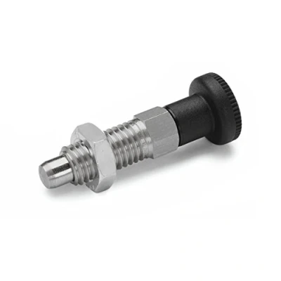 Immagine di Ganter Norm elementi Rast Bulloni GN 717 perno diametro 5 mm, acciaio inox, 2 pezzi, argento, M10X1 BK NI