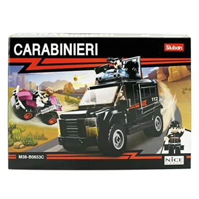 Immagine di Nice Group Mattoncini CARABINIERI Camionetta Costruzioni, Colore Blu Scuro, B0653