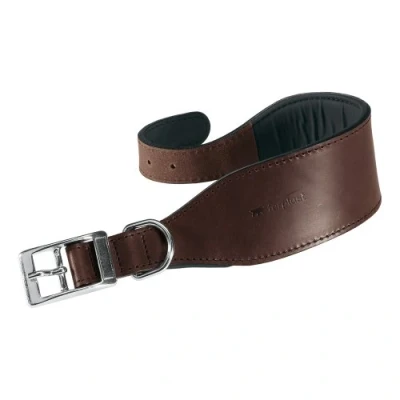 Immagine di Ferplast Collare per cani Levriero VIP CW20/39, Robusto cuoio di toro, Morbida imbottitura, A: 32÷39 cm B: 20 mm Marrone