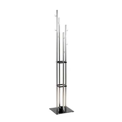 Immagine di HAKU Möbel appendiabiti, metallo, effetto acciaio inossidabile nero, L 35 x P A 182 cm